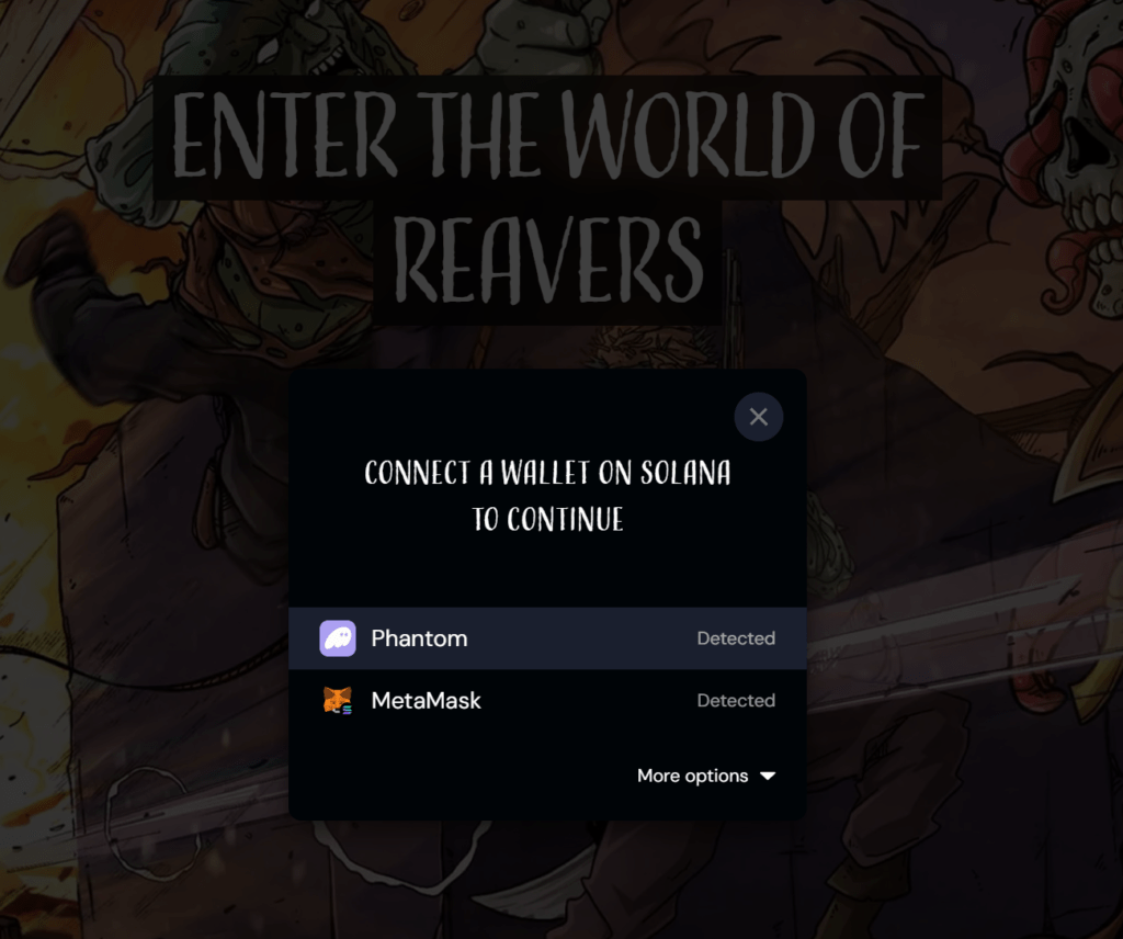 reavers connect wallet